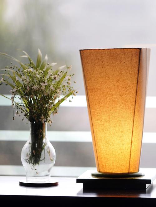 conical sheesham wood lamp - 77755 - Very Small Image - 1