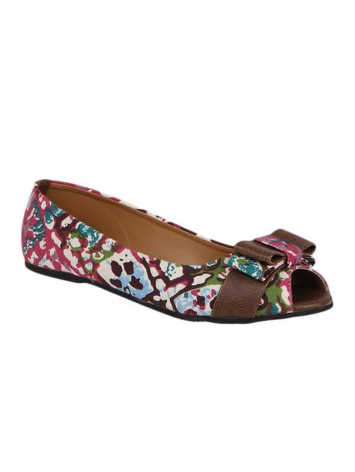 batik print peep-toe ballet flats - 79997 - Very Small Image - 1