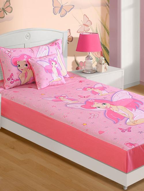 pink fairytale print bed linen set - 82383 - Very Small Image - 1