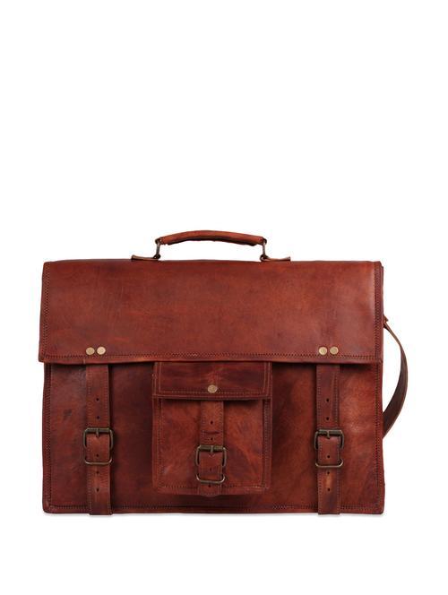 brown leather satchel - 82499 - Very Small Image - 1