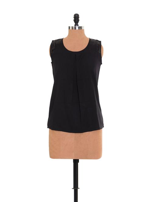 simple black top with a pleat - 84209 - Very Small Image - 1