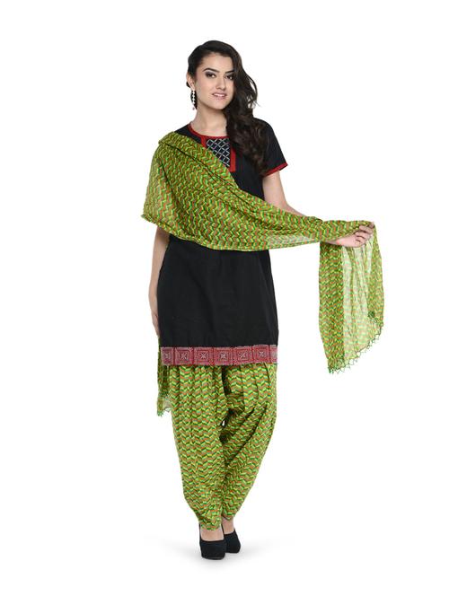 printed light green salwar and dupatta set - 847817 - Very Small Image - 1