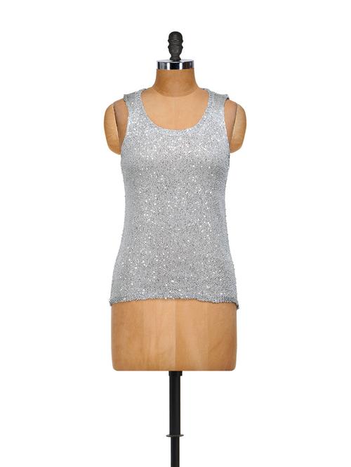 metallic silver top - 848413 - Very Small Image - 1