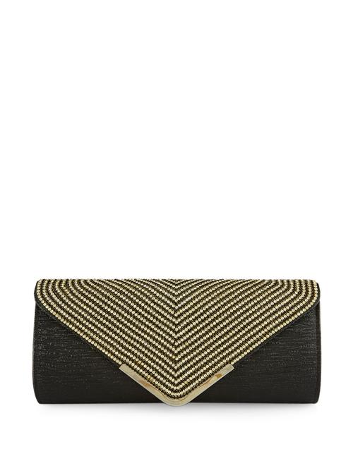 black embellished v-flap clutch - 850196 - Very Small Image - 1