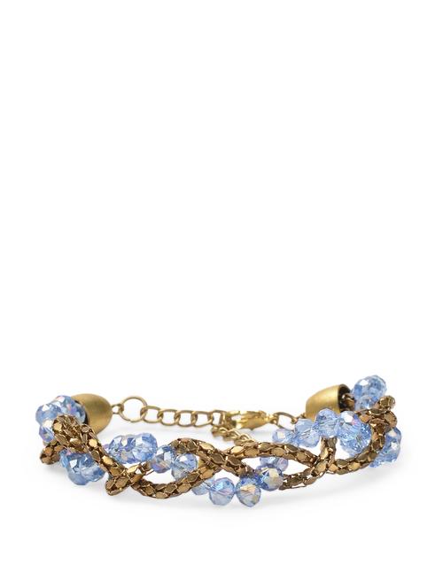 intertwined beads and gold chain bracelet - 851093 - Very Small Image - 1