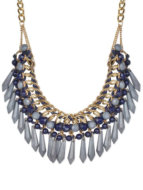 dangling grey beads chunky neckpiece - 851125 - Very Small Image - 1