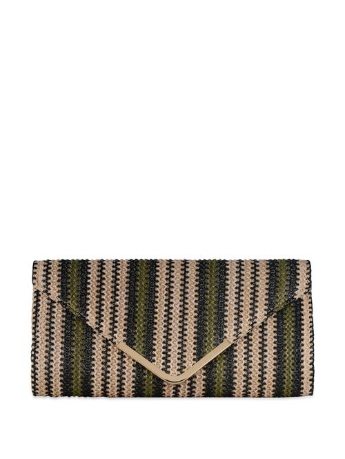 green and beige envelope clutch - 851516 - Very Small Image - 1