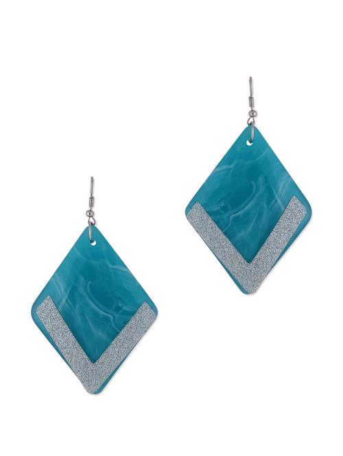 blue and silver marble stone earrings with crystals - 852862 - Very Small Image - 1