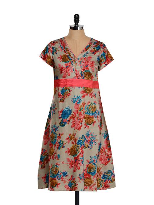 floral print gardenesque kurta - 854115 - Very Small Image - 1