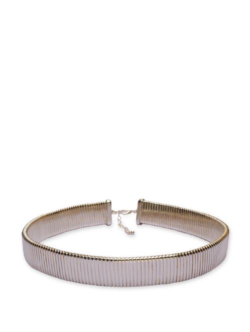 vertically aligned silver collar neckpiece - 854345 - Very Small Image - 1