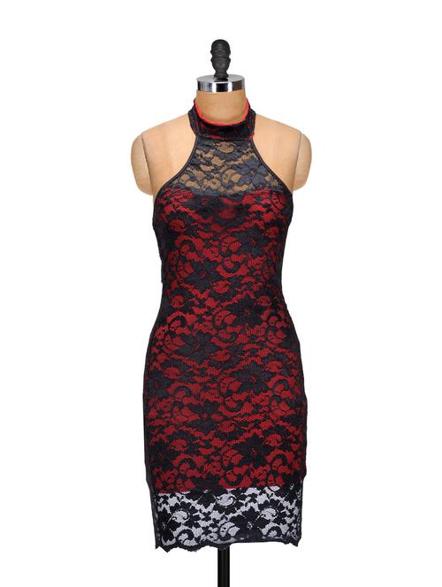 black lace halter dress - 854748 - Very Small Image - 1