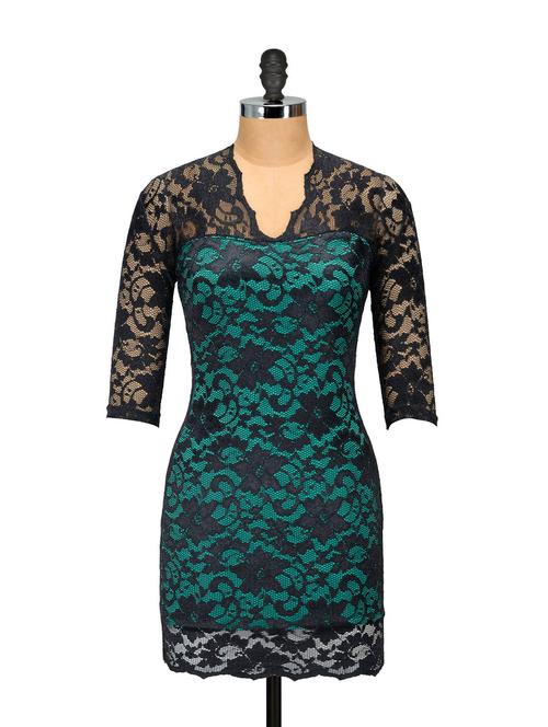 green and black lace dress - 854753 - Very Small Image - 1