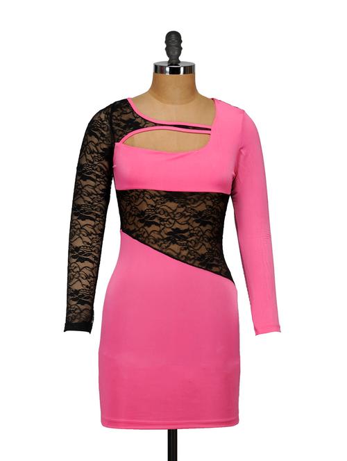 daring cut pink sheer dress - 854776 - Very Small Image - 1