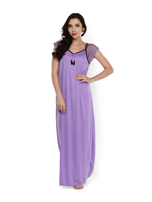 light purple floor-length nighty - 857237 - Very Small Image - 1