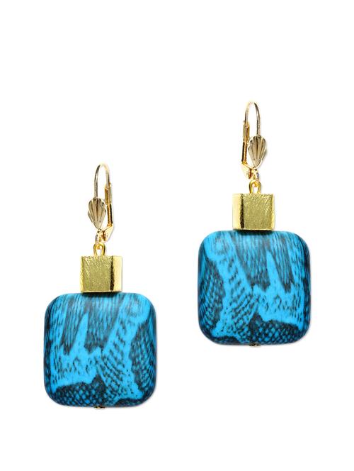 acrylic stone square earrings - 859651 - Very Small Image - 1