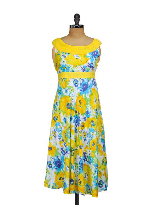 printed long dress - 862409 - Very Small Image - 1