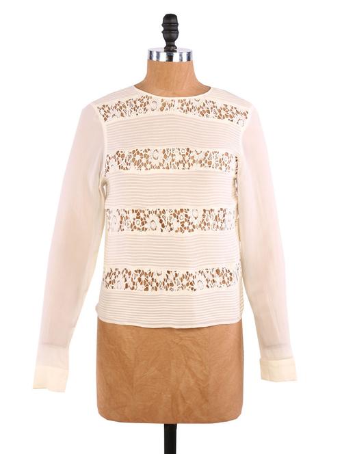 cream lace top - 863343 - Very Small Image - 1