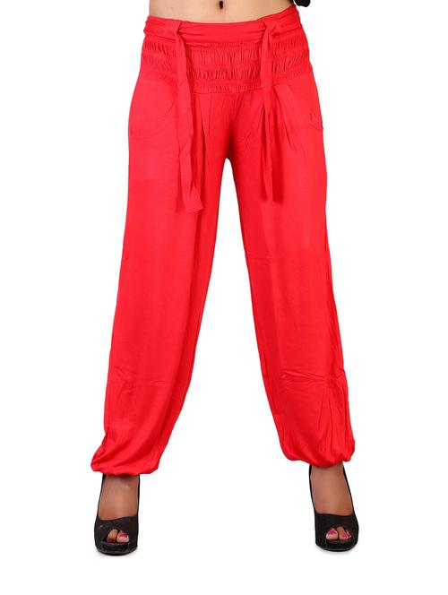 red smock waist loose pants - 863481 - Very Small Image - 1