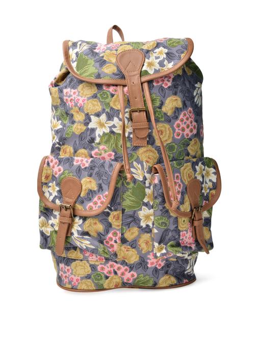 floral printed canvas bag - 863690 - Very Small Image - 1