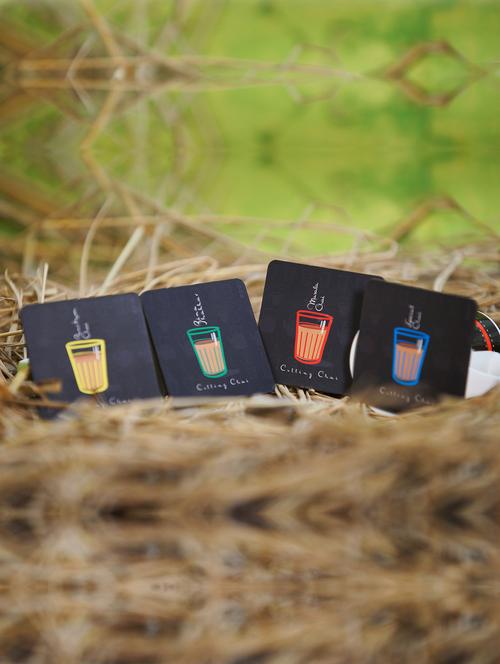 cutting chai coaster set with stand - 864883 - Very Small Image - 1