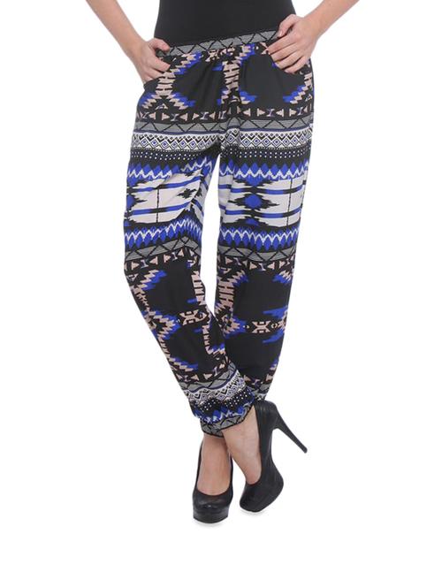black trousers with blue and white prints - 865783 - Very Small Image - 1