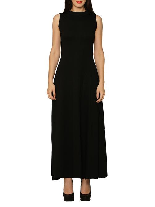 cutout back solid maxi dress - 88284 - Very Small Image - 1