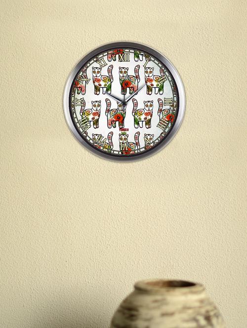 multi digital birds print steel clock - 887369 - Very Small Image - 1
