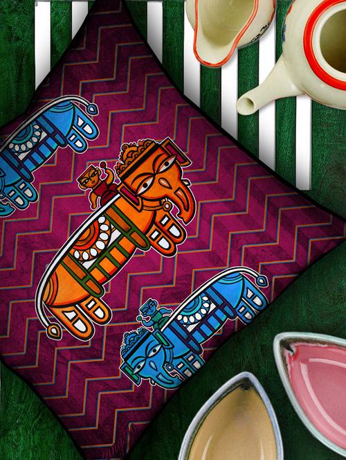 multi tale of mahavats cushion cover - 887384 - Very Small Image - 1