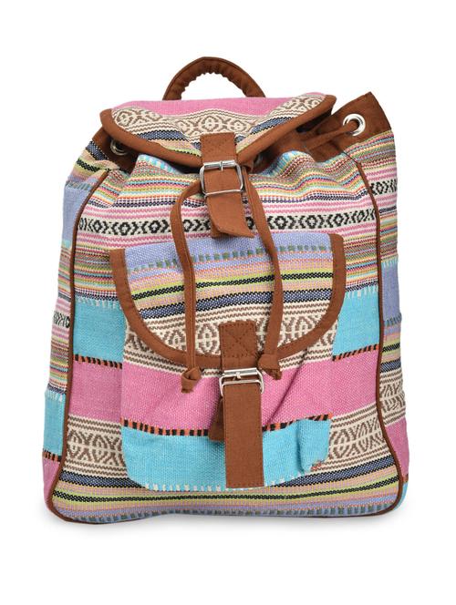 multicoloured cotton canvas backpack - 889221 - Very Small Image - 1