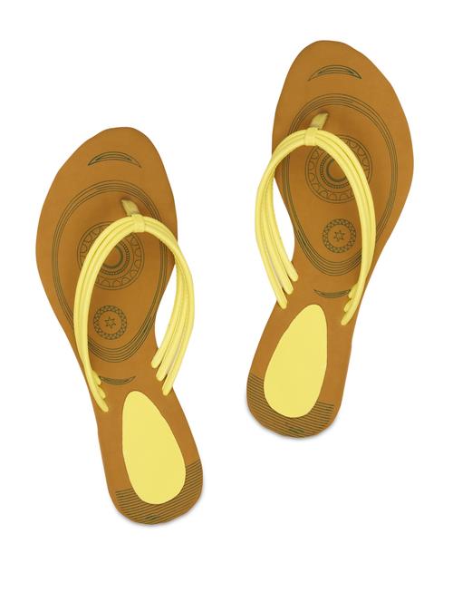 Yellow three strap flip flops - 893631 - Very Small Image - 1
