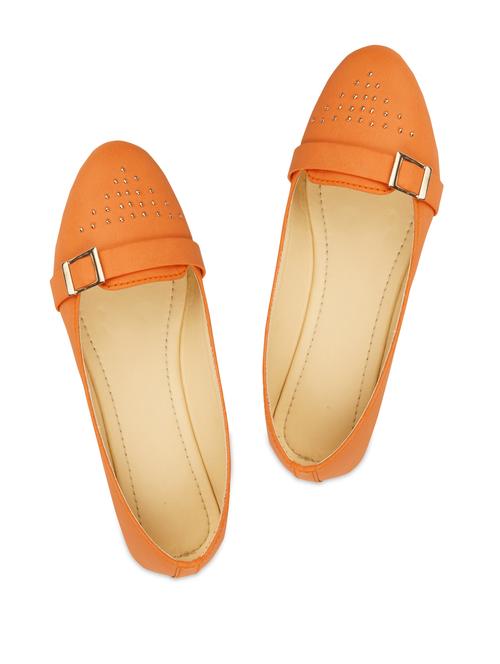 orange leatherette ballerinas - 893687 - Very Small Image - 1