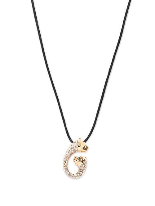 copper tone leopard pendant with chain - 894790 - Very Small Image - 1