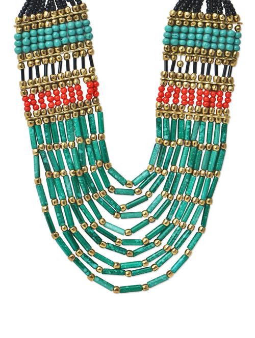 multicolour chunky beads necklace - 895656 - Very Small Image - 1