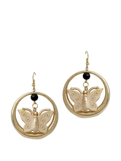 fancy gold butterfly earrings - 896749 - Very Small Image - 1
