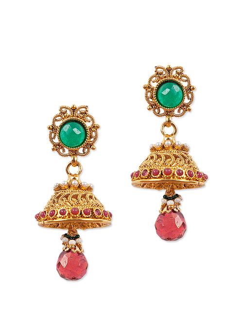 traditional gold jhumkis - 896888 - Very Small Image - 1