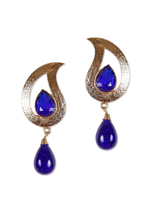royal blue drop earrings - 896950 - Very Small Image - 1
