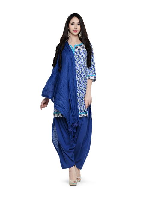 bright blue solid patiala - 897348 - Very Small Image - 1