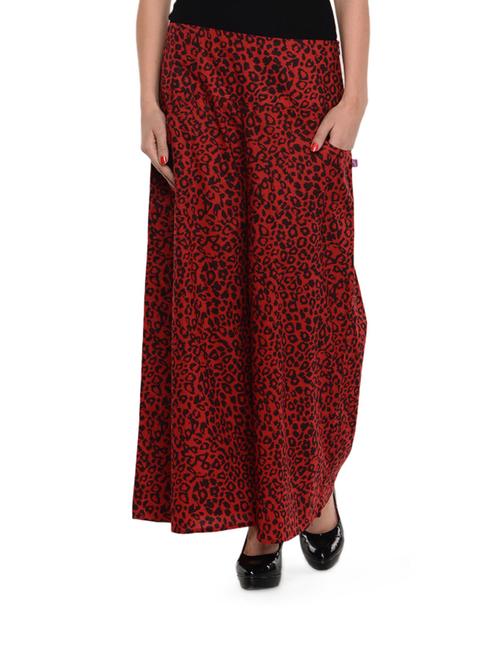 red animal print palazzos - 897429 - Very Small Image - 1