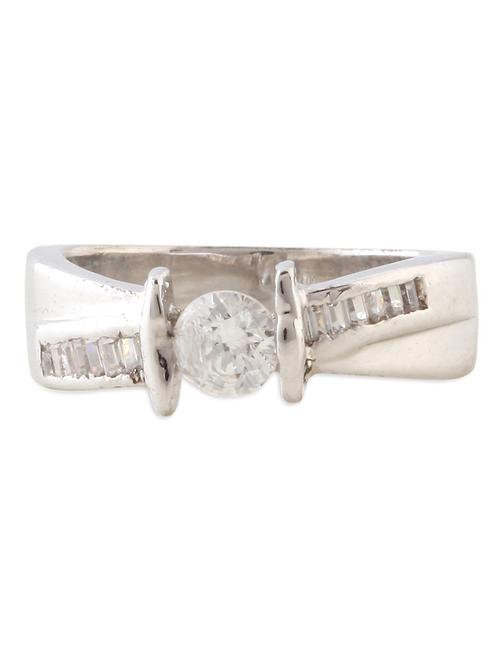 sterling silver engraved solitaire ring - 897960 - Very Small Image - 1