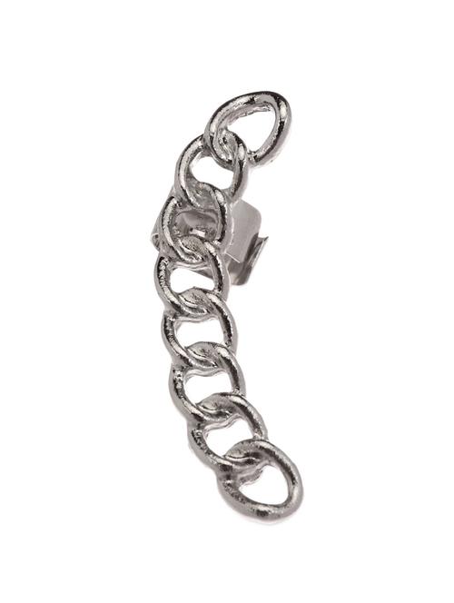 fashionable silver chain pattern ear cuff - 898335 - Very Small Image - 1