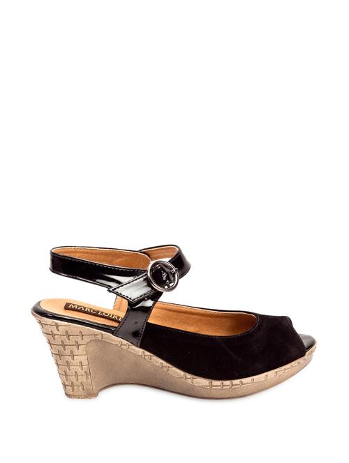 black peep-toe wedges - 898630 - Very Small Image - 1