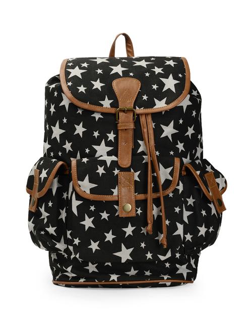 trendy black and white star print backpack - 899397 - Very Small Image - 1
