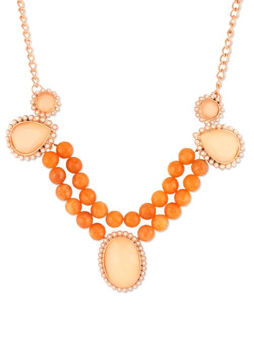 orange designer necklace - 901139 - Very Small Image - 1