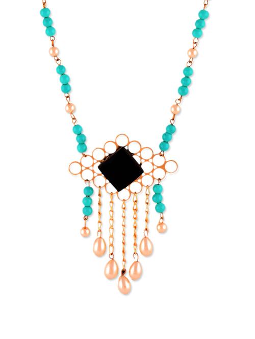 designer long trendy necklace - 901140 - Very Small Image - 1