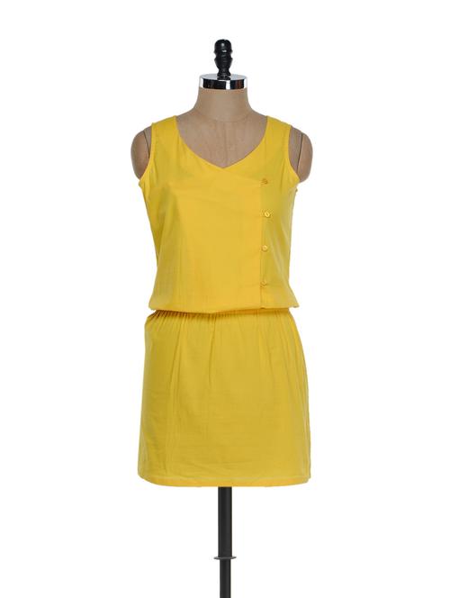 sunshine yellow overlap dress - 901557 - Very Small Image - 1