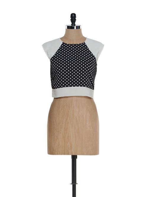 polka dotted monochrome crop top - 901566 - Very Small Image - 1