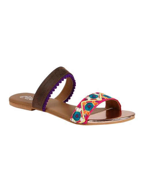 multi-coloured flats with double straps - 902443 - Very Small Image - 1
