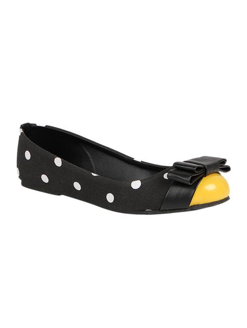 black leatherette ballerinas - 902446 - Very Small Image - 1