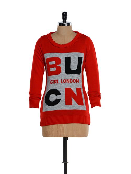 bright 'girl london' woolen top - 903021 - Very Small Image - 1