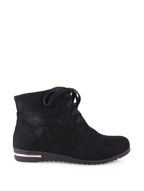 black suede lace tie-up boots - 903361 - Very Small Image - 1